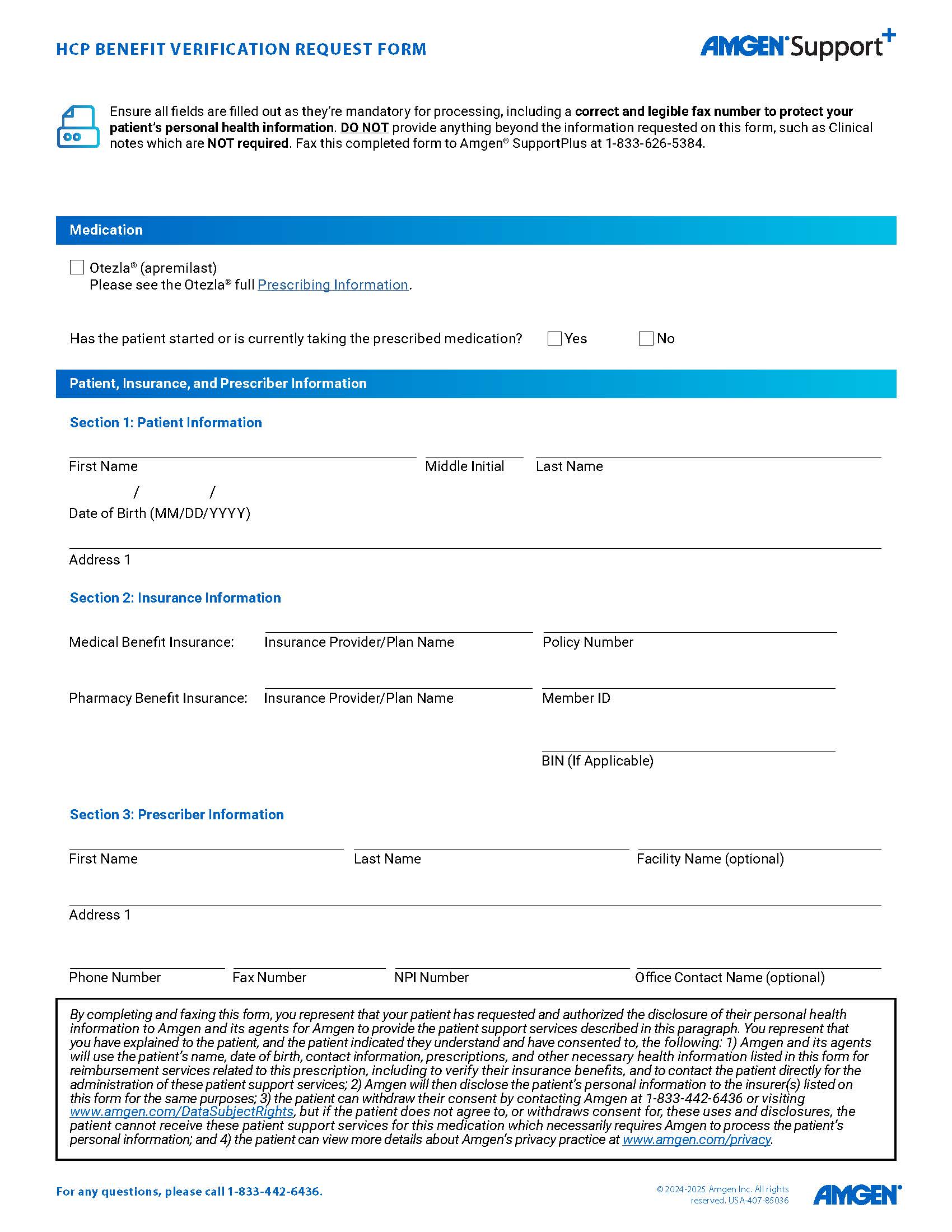 Amgen SupportPlus HCP Request Form